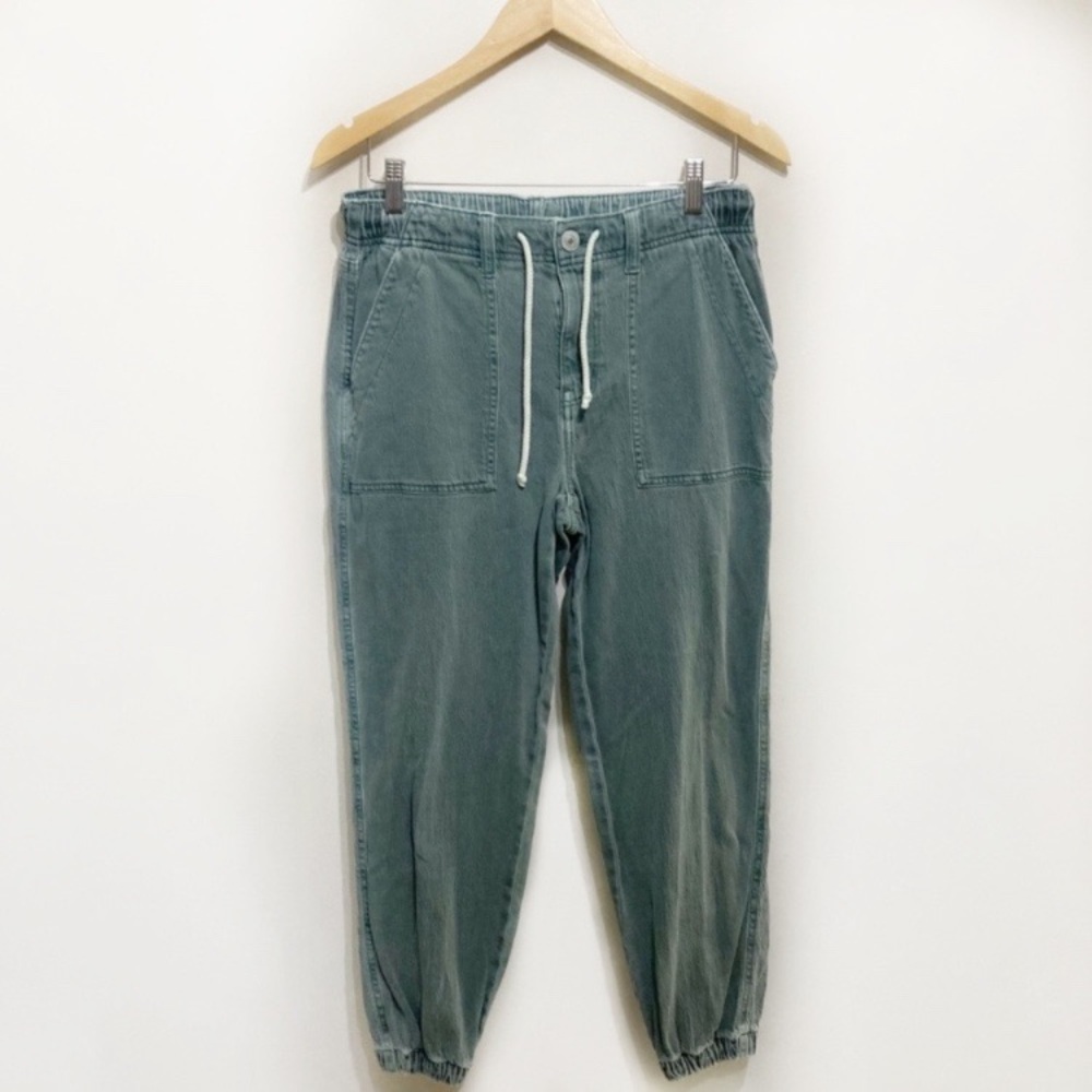 American Eagle Sage Green Cargo Jogger Pants Size 8  Distressed Style